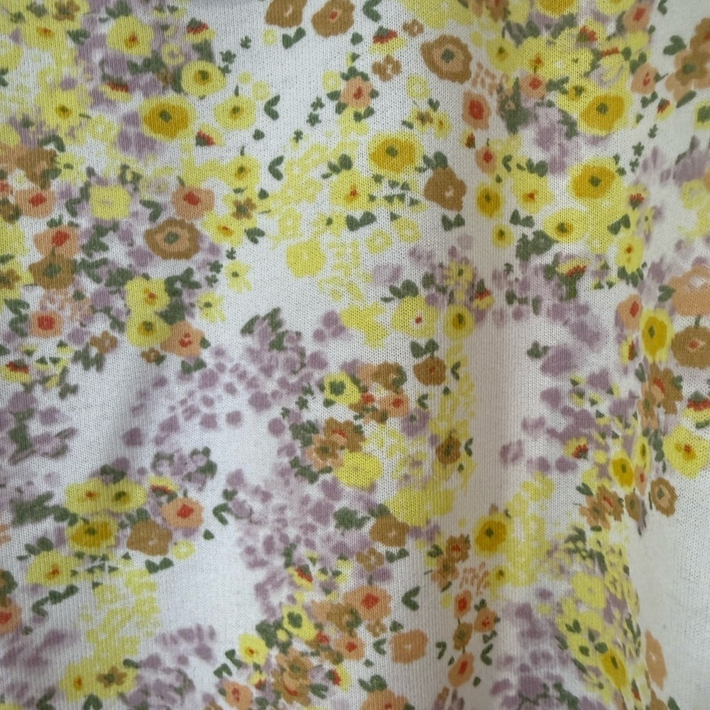 Olivia & Vivian Sweatshirt Boatneck Cropped Boxy Floral Multi Color Size: XL NWT - Picture 6 of 8